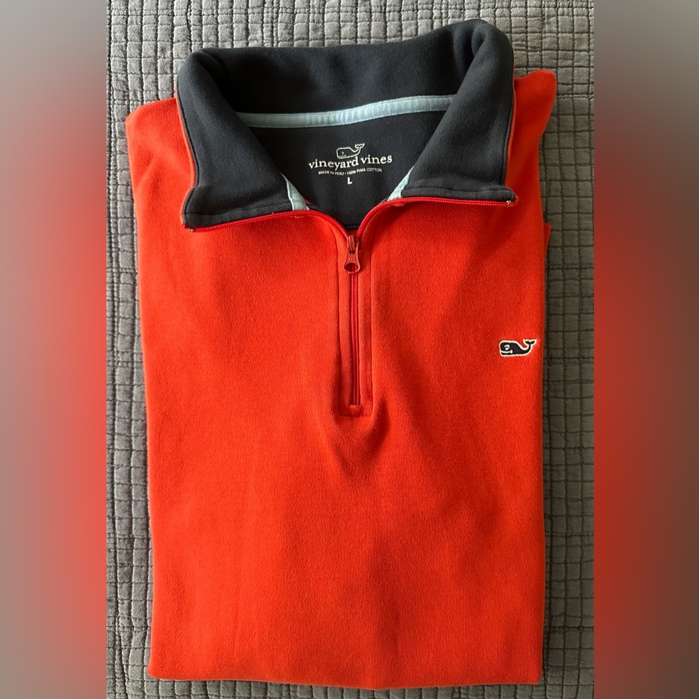 Vintage Vineyard Vines 3/4 Pullover. Size Large